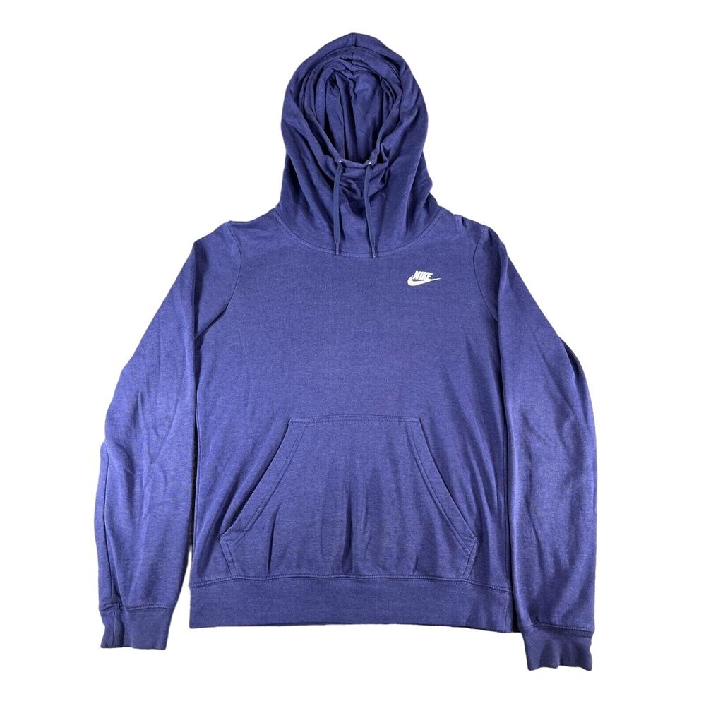 Nike Sweater Womens Small Purple Hoodie Funnel Neck Long Sleeve Athletic Running